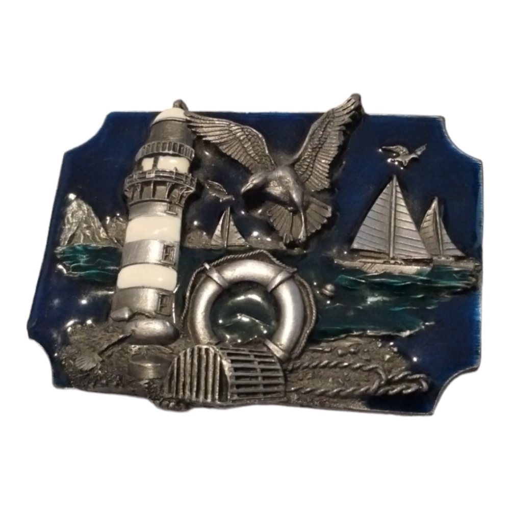 Siskiyou Buckle Co. Ocean Scene Cool Marine Belt‎ Buckle